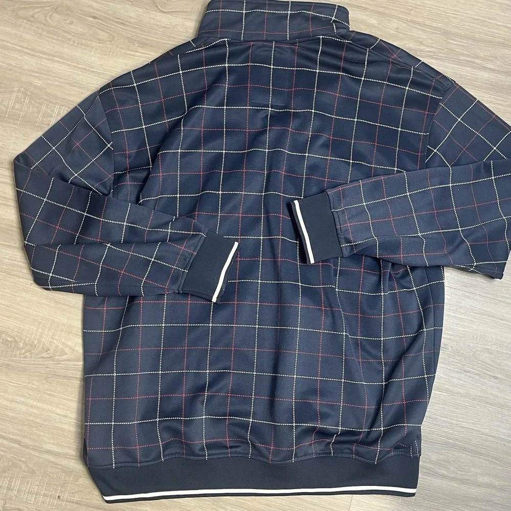 Vintage Ecko Unltd Mens‎ 2XLarge Blue Plaid Full Zip Track Jacket - Lightly Worn
